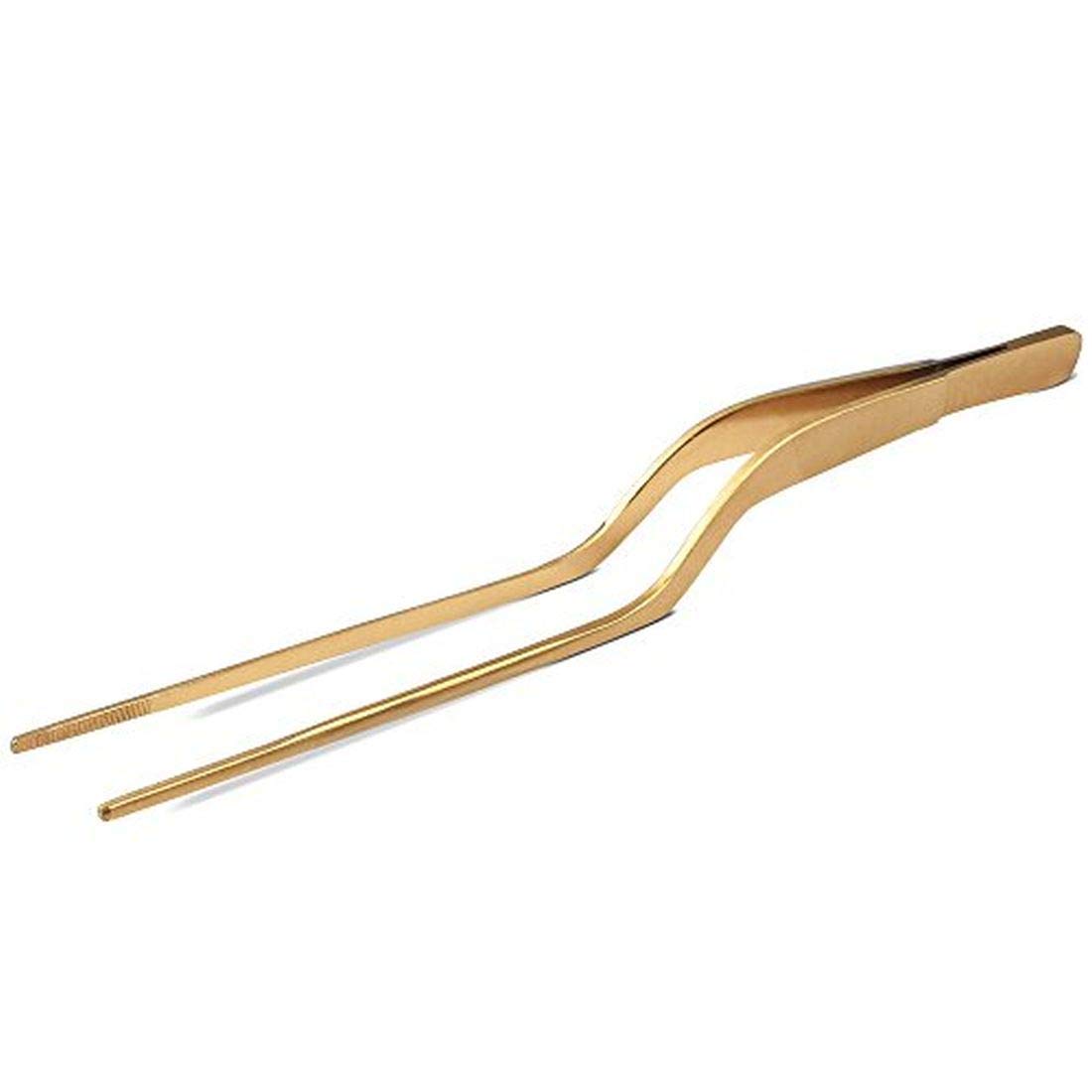 JB Prince Gold Offset Fine Tip Tweezer - 7.8-in Beauty & Personal Care JB Prince