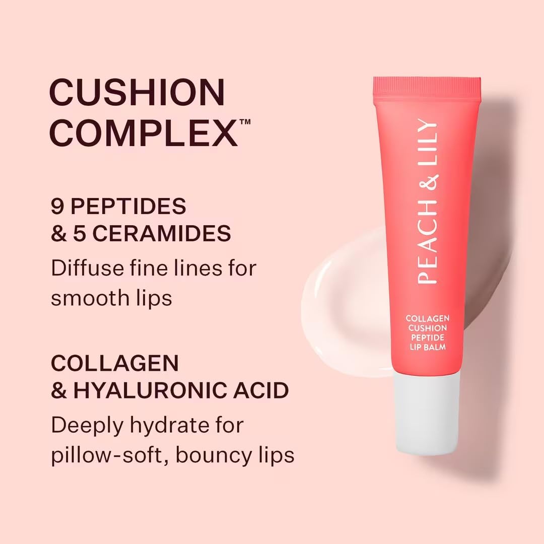 Peach & Lily Collagen Cushion Peptide Clear Lip Balm Beauty & Personal Care Peach & Lily