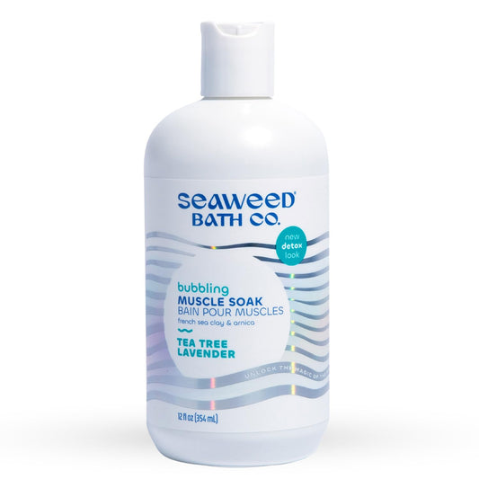 Seaweed Bath Co. Bubbling Muscle Soak, Tea Tree Lavender Scent, 12 Ounce, Sustainably Harvested Seaweed, French Sea Clay, Arnica Beauty & Personal Care The Seaweed Bath Co.