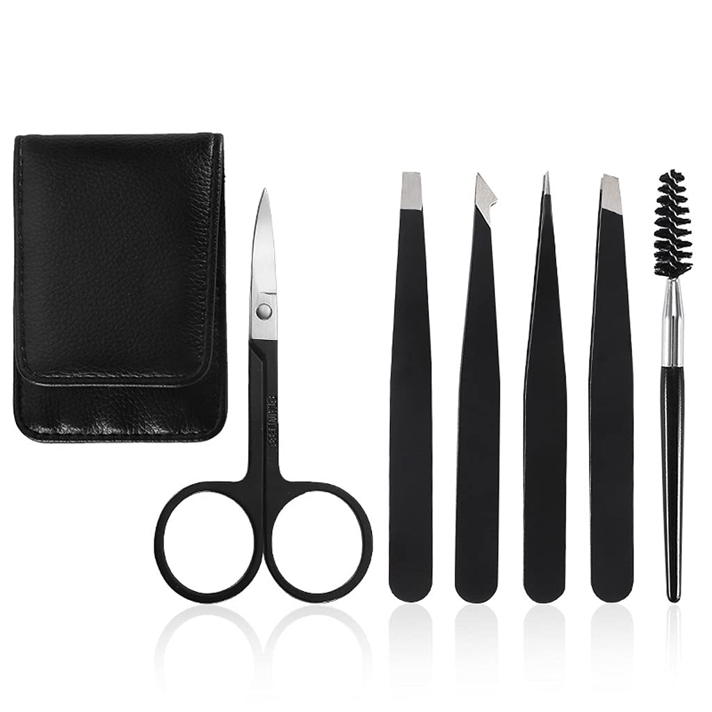 6 Pcs/set Full Size Eyebrow Tweezers Women for Eyebrow/hair Removal Professional Kit Precision Set Beauty and Personal Care PNAWLLCF