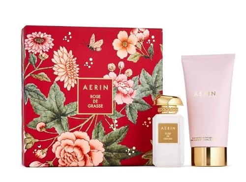 AERIN Rose De Grasse 2-Piece Gift Set - Parfum (1.7 FL OZ / 50 ml) & Rose Hand & Body Cream (5 FL. OZ. LIQ /150 ml) Beauty & Personal Care AERIN