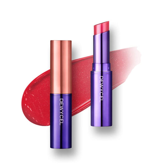 DEWYCEL TINTOURING BALM - #3 LIPS CORAL - Non-Sticky Moisturizing & Hydrating Tinted Lip Balm for Chapped Lips - Natural Color Lip Glow Balm Beauty and Personal Care DEWYCEL