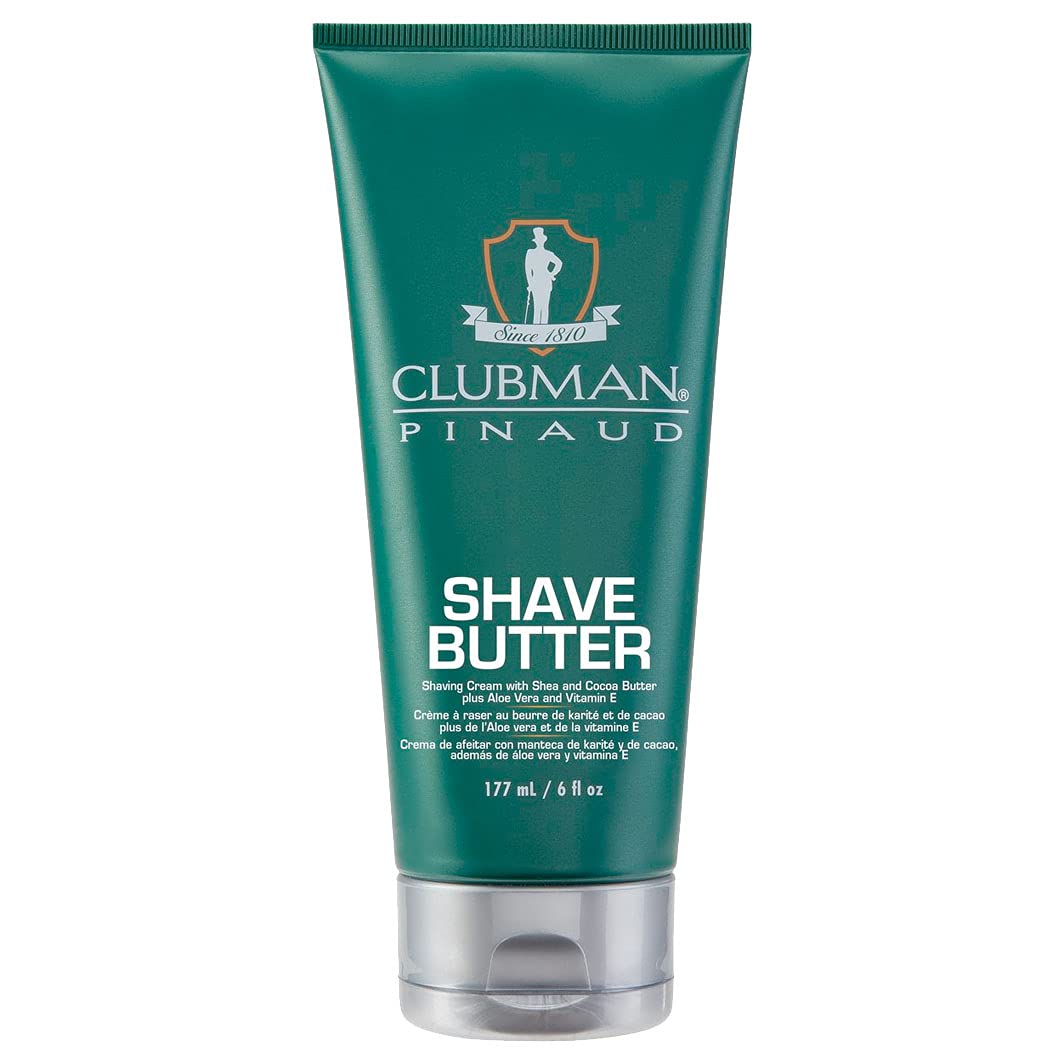 Clubman Pinaud Shave Butter - Enriched with Shea & Cocoa Butter for a Smooth Shave, Shaving Cream for Men, 6 oz Beauty & Personal Care Clubman