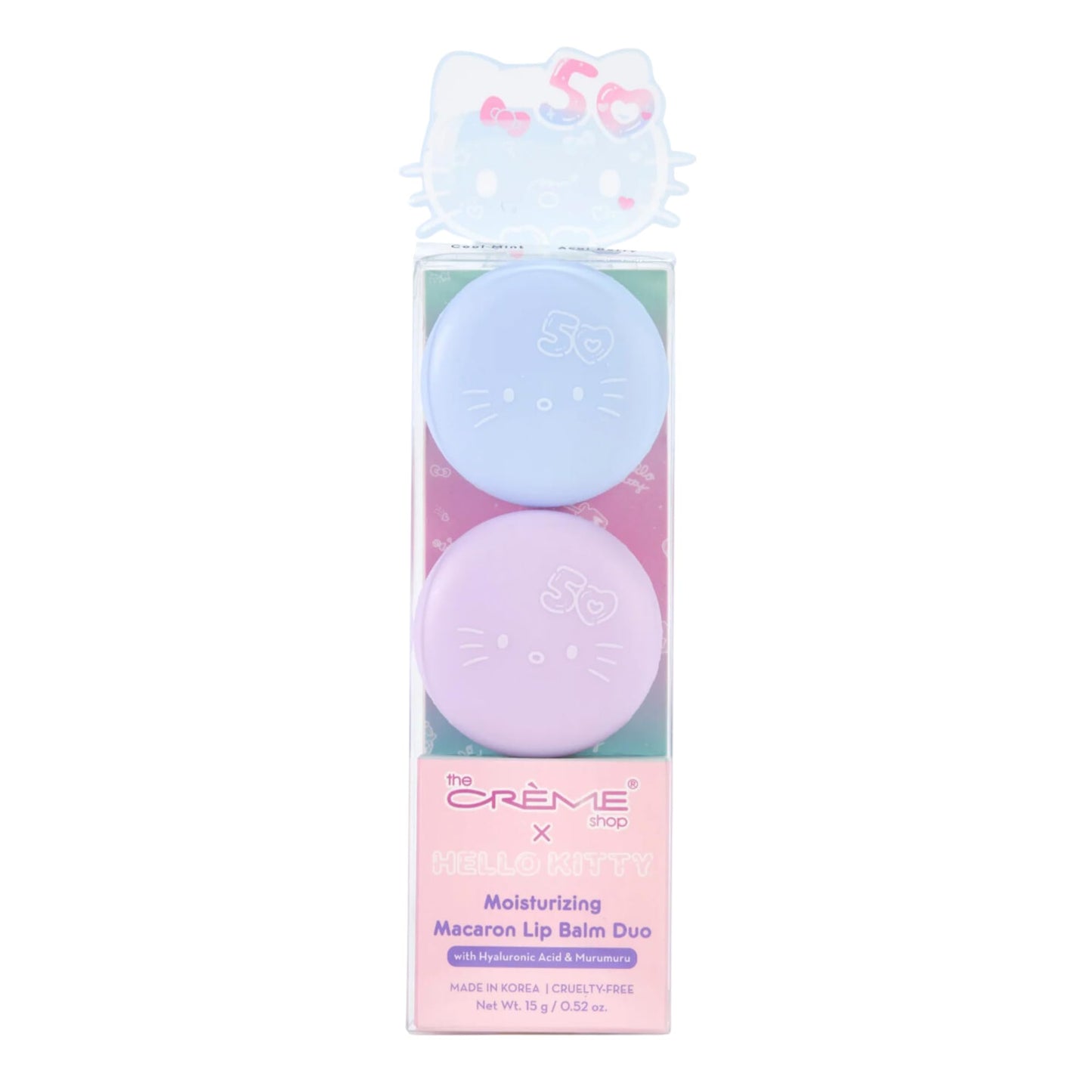 The Crème Shop x Hello Kitty Plumping Moisturizing Macaron Lip Balm, Hydrating Korean Lip Balm, 50th Year Anniversary Limited Edition Duo Lip Beauty & Personal Care The Crème Shop