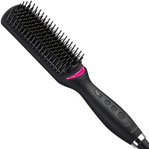 REVLON Salon One-Step Straight and Shine Heated Brush for Visibly Shinier, Smoother Hair | Hair Straightener That Revives Second Day Hair with an Ion Beauty & Personal Care Revlon