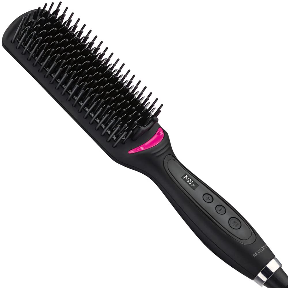 REVLON Salon One-Step Straight and Shine Heated Brush for Visibly Shinier, Smoother Hair | Hair Straightener That Revives Second Day Hair with an Ion Beauty & Personal Care Revlon
