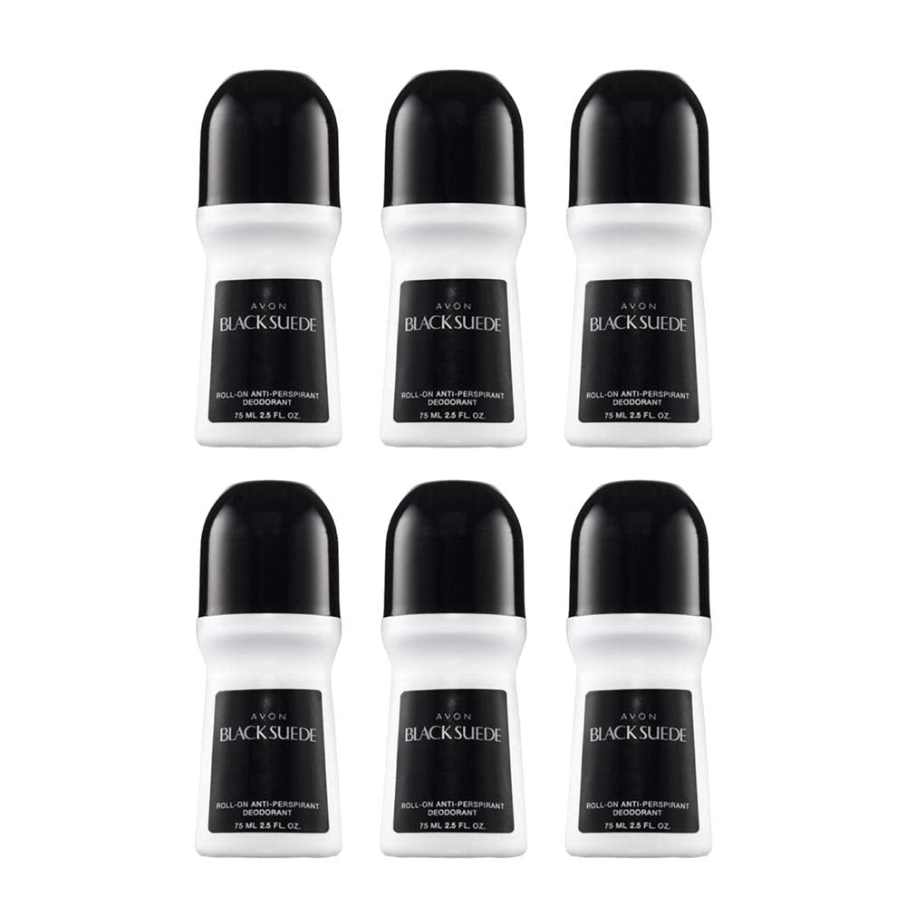 AVON Black Suede Roll-On Antiperspirant Deodorant for Men, 24-Hour Protection, Masculine Sandalwood Scent, Quick-Drying & Non-Staining Mens Deodorant Beauty and Personal Care AVON