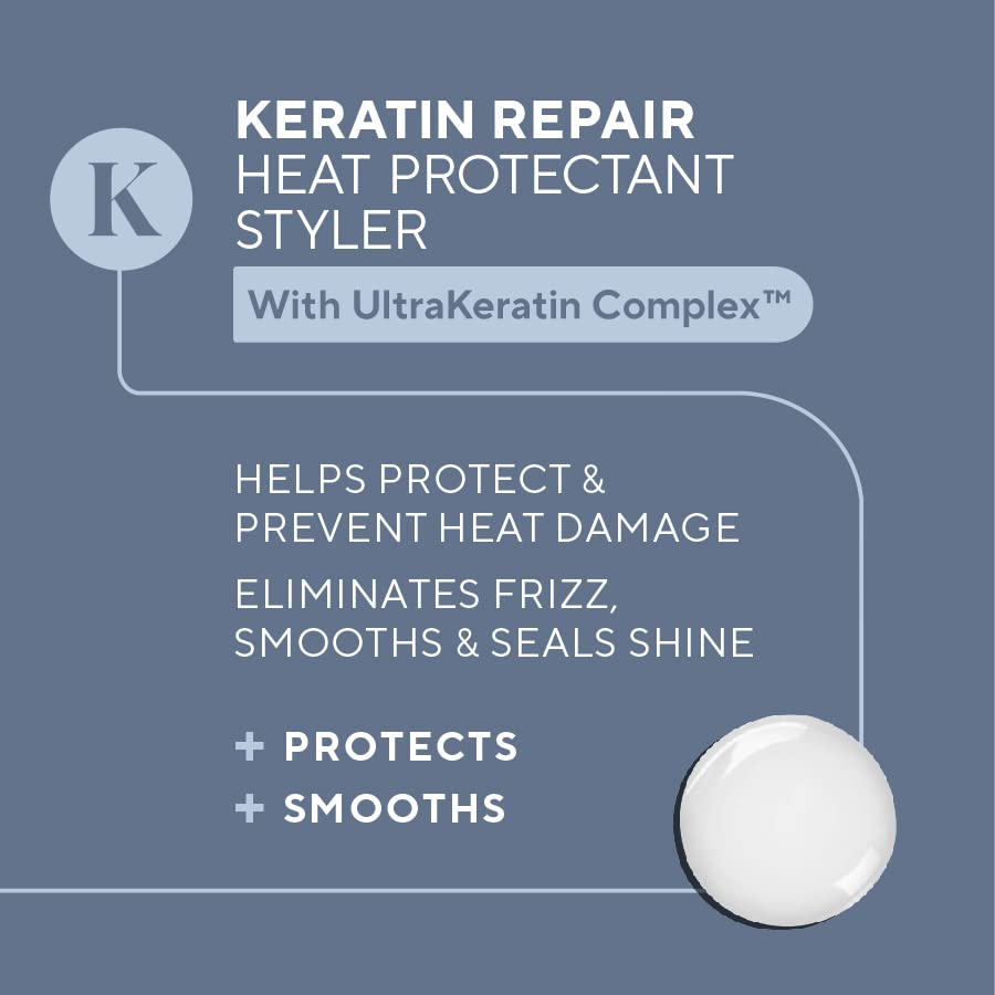 Infusion K Heat Protectant Styler with UltraKeratin Complex - Prevent Heat Damage & Breakage | Control Frizz & Enhance Shine | Color Safe, Paraben Beauty & Personal Care Infusion K