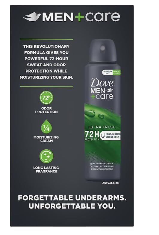 Dove Men+Care Antiperspirant Deodorant Dry Spray - Extra Fresh, 3 pk./3.8 oz. Beauty and Personal Care Dove