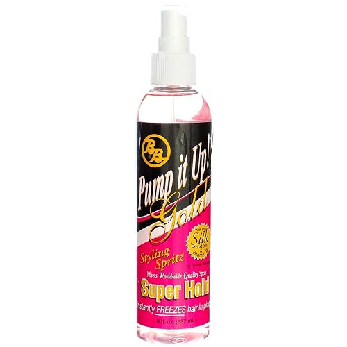 Bronner Brothers Pump It Up Spritz Gold Super Hold, 8 oz (Pack of 5) Beauty & Personal Care Bronner Bros