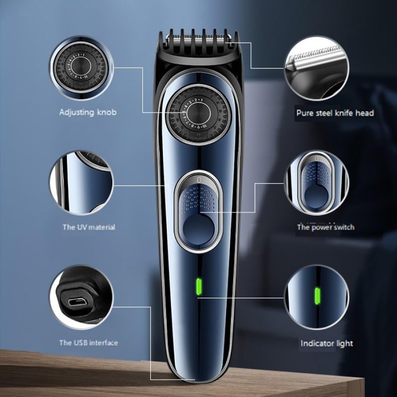 QDKVTNDJZ Hair Clippers foren, Rechargeableens Facial Beard Trimmer Electric Professionalen's Beauty and Personal Care QDKVTNDJZ