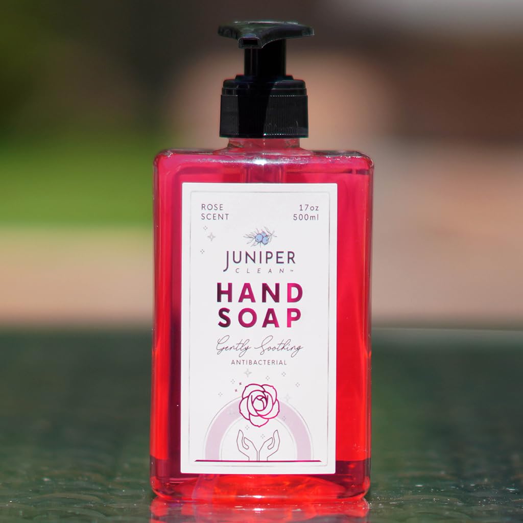 Juniper CLEAN, Antibacterial Hand Soap with Pump, Rose Scent, Liquid Hand Soap 17 Fl Oz (Pack of 1) Beauty & Personal Care Juniper CLEAN