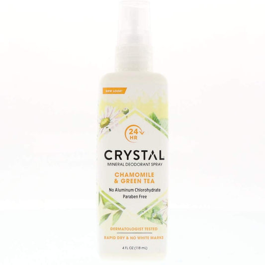 Crystal Essence Mineral Deodorant Spray, Chamomile & Green Tea 4 oz (Pack of 2) Beauty and Personal Care Crystal Essence
