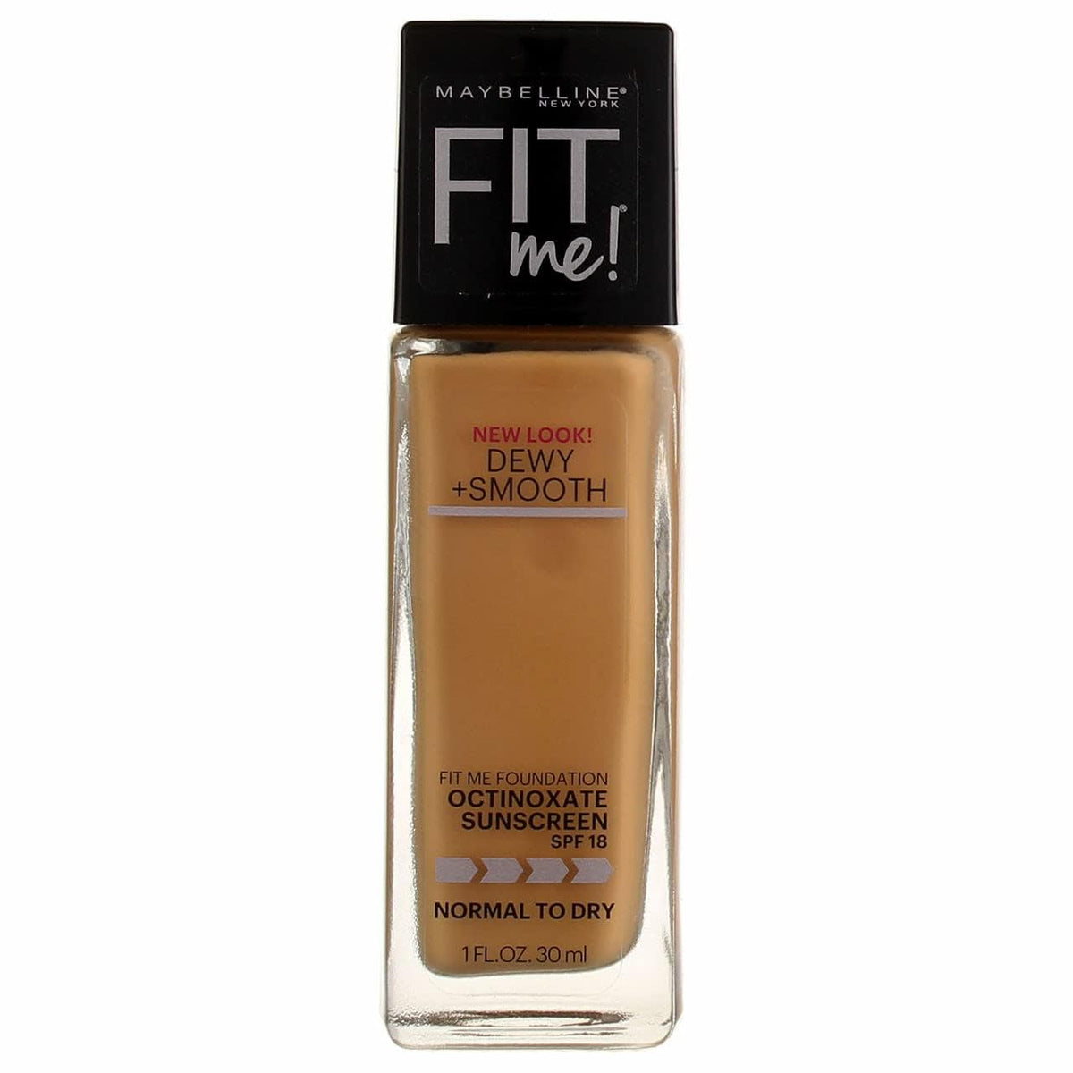 Maybelline Fit Me Dewy + Smooth Foundation, Golden Beige, 1 fl. oz. (Packaging May Vary)