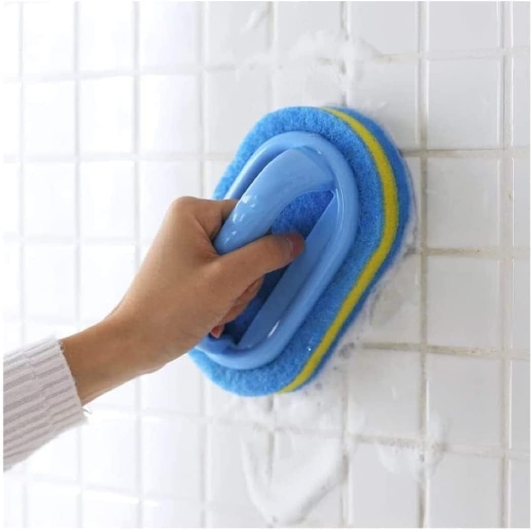 KOKSI 2-Piece Cleaning Brush for Bathroom Kitchen Bathtub Toilet Cleaner All Purpose Shower Sponge Scrubbing Brush with Ergonomic Handle Beauty and Personal Care Koksi