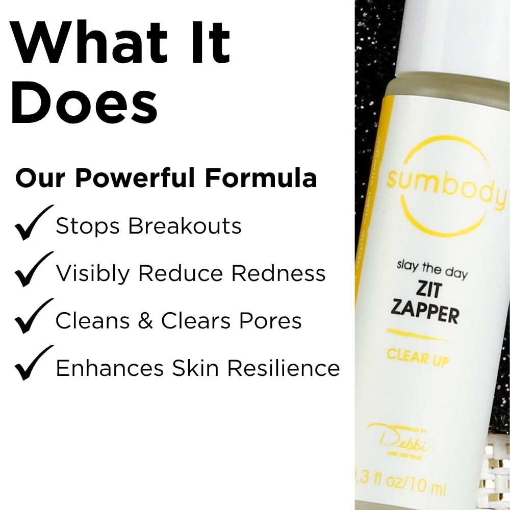 Sumbody Acne Serum for Face Zit Zapper - Blemish Pimple Reducer Women Men Teens, Facial Serum Acne Scars, Red Spot Remover & Pore Reducer Roll-On Beauty & Personal Care Sumbody