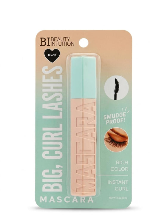 Beauty Intuition Big Curl Lashes Mascara, Black, Smudge Proof, Rich Color, Instant Curl Black