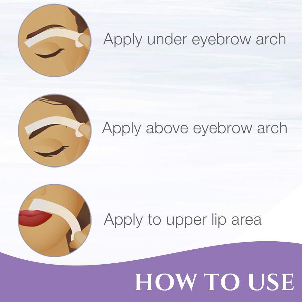 Satin Smooth EZ Grip Eyebrow Wax Strips - Non-Woven Eyebrow Waxing Strips, Upper Lip & Brow Wax Strip, Facial Hair Removal Women, 100 ct, 2 Pack Beauty and Personal Care SATIN SMOOTH
