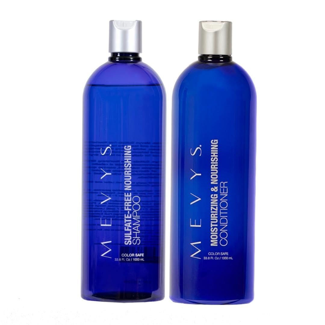 Mevys Sulfate-Free Nourishing Shampoo and Conditioner Color Safe 33.8 oz - Set, Hair Shampoo Duo Set for Color Maintenace and Dry Damage Hair, Hair Beauty & Personal Care MEVYS