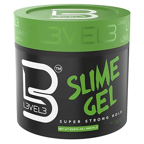 L3 Level 3 Slime Gel - Strong Control Hair Styling Gel - Flake-Free, Long-Lasting Hold - Adds Volume, Texture Beauty & Personal Care L3