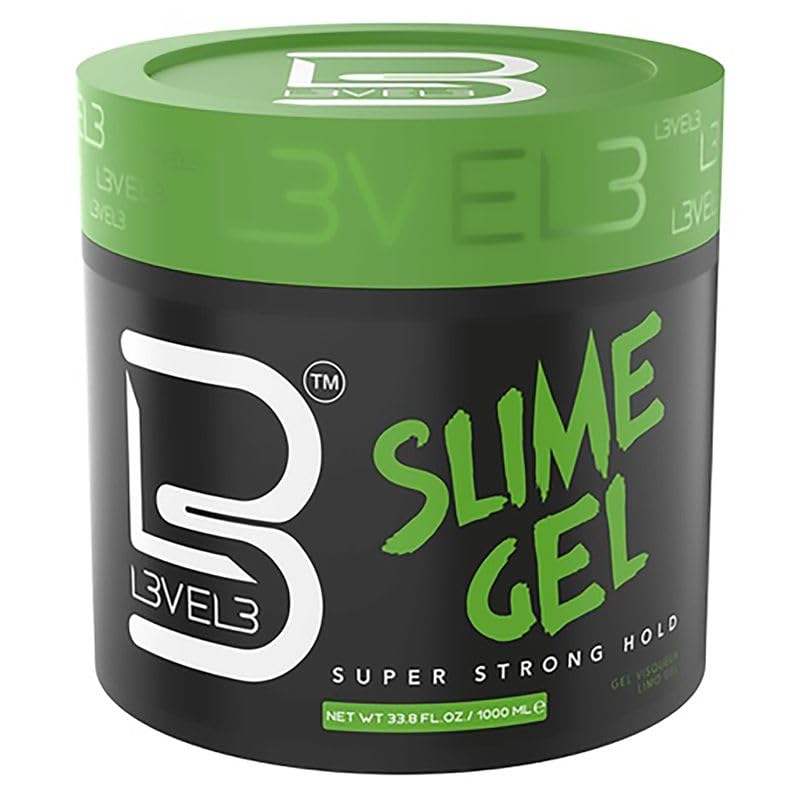 L3 Level 3 Slime Gel - Strong Control Hair Styling Gel - Flake-Free, Long-Lasting Hold - Adds Volume, Texture Beauty & Personal Care L3