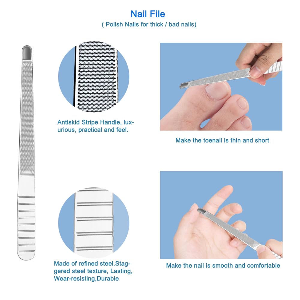 HIFAU Professional Cuticle Nippers Kit, Cuticle Trimmer with Cuticle Pusher & Other Durable Nail Care Manicure Kit for Women, Premium Stainless Steel Beauty & Personal Care HIFAU