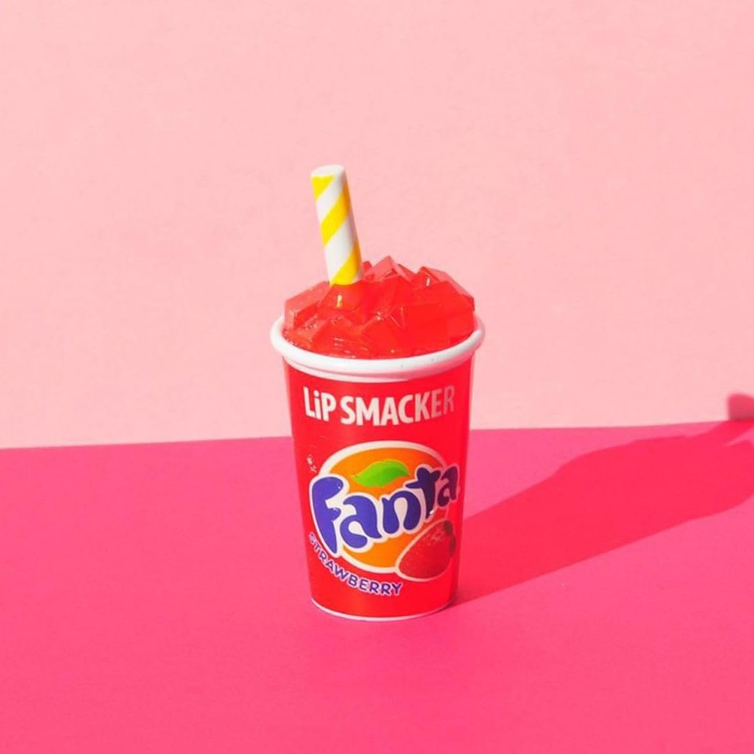 Lip Smacker Coca Cola Lip Balm, Moisturizing, Collectible Beverage Cup Design, Sheer Finish for Smooth Lips - Strawberry Fanta Beauty & Personal Care Lip Smackers