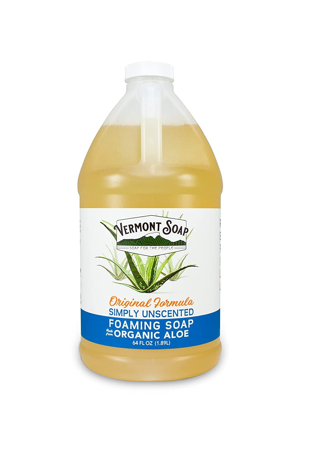 VERMONT SOAP Organic Unscented Foaming Hand Soap - Natural Moisturizing Soap for Dry Skin - Fragrance Free Liquid Bathroom Hand Soap - Simply Beauty & Personal Care VERMONT SOAP