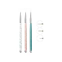 Sinen 3pcs Nail Art Liner Brushes UV Gel Painting Acrylic Nail Design Nylon Brush, Nail Dotting Drawing Pen Size (5/8/11mm) Beauty & Personal Care Sinen