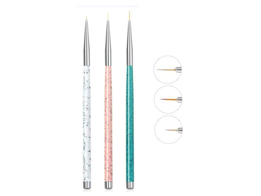 Sinen 3pcs Nail Art Liner Brushes UV Gel Painting Acrylic Nail Design Nylon Brush, Nail Dotting Drawing Pen Size (5/8/11mm) Beauty & Personal Care Sinen