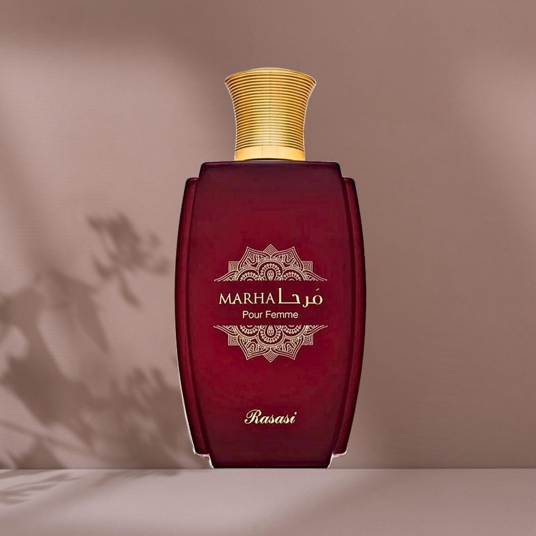 RASASI Marha Eau De Parfum for Women - 100ML (3.38 OZ) Arabian Perfume Spray, Refreshing Fruity and Citrusy Fragrance, Long Lasting Luxurious Feminine Beauty & Personal Care RASASI