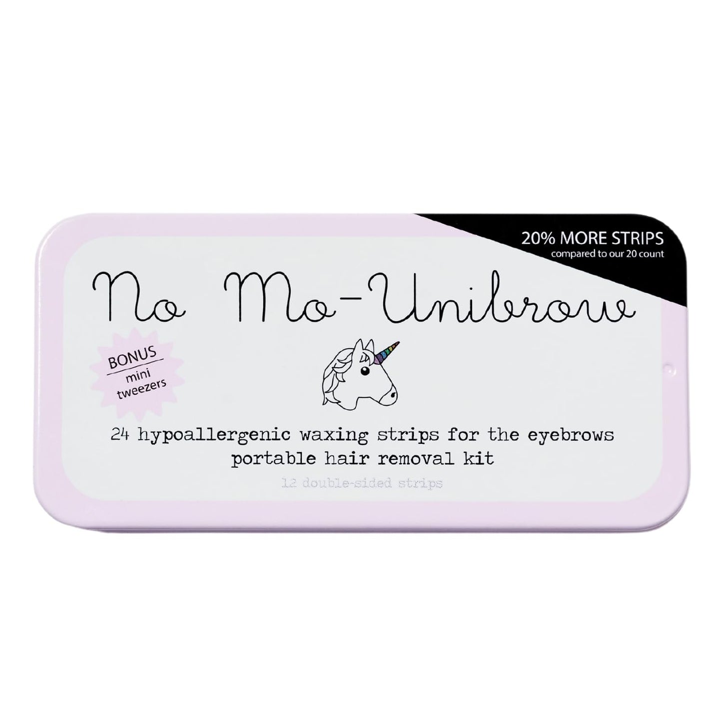 No Mo-Unibrow hair removal waxing kit: wax strips and mini tweezers for the face and brows, 24 individual strips. AS SEEN ON SHARK TANK! Beauty and Personal Care No mo-stache