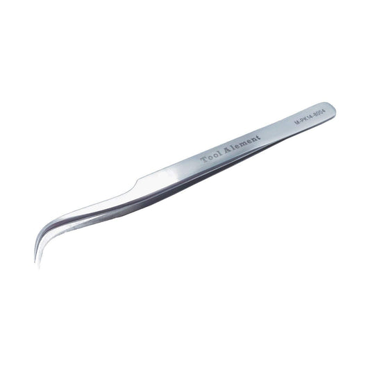 Tool Alement Canadian Stainless Steel 12cm Semi Curve Eyelash Tweezers M-PK14-8004 Beauty & Personal Care Tool Alement