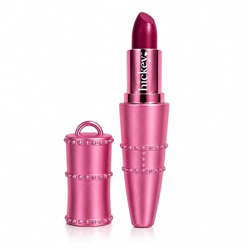 Hickey Refillable Pendant Lipstick, Big Trouble[Berry Wine] - Wearable Satin Lip Color on a Chain, Refillable Clean Beauty, Full Lipstick Included Beauty & Personal Care Hickey