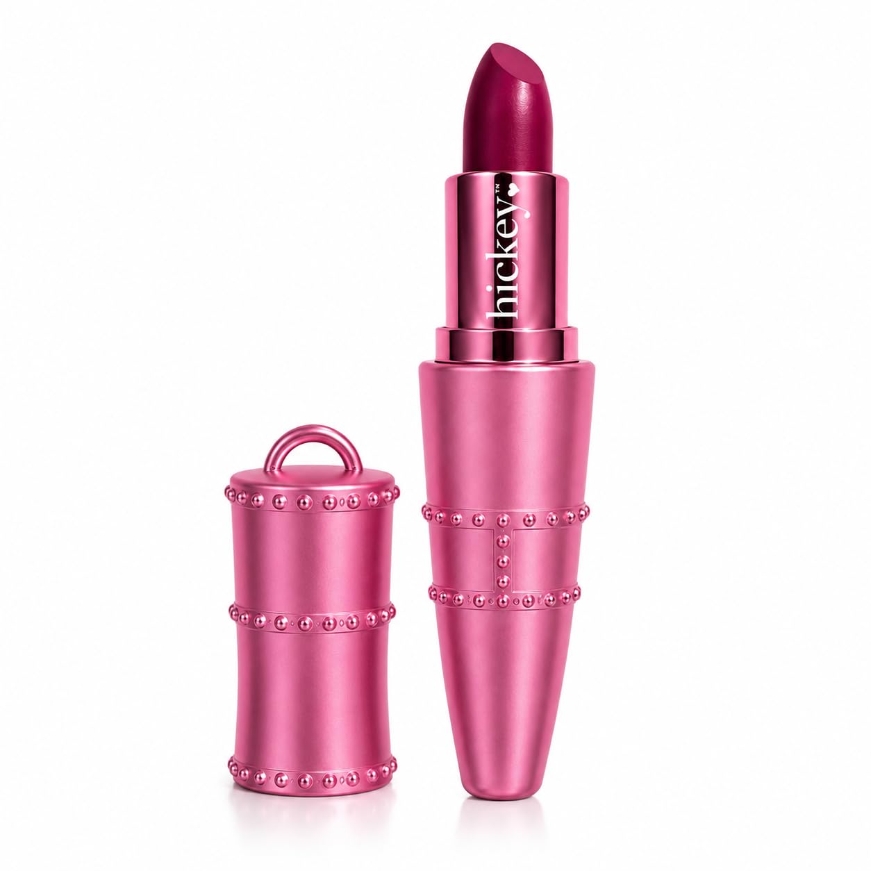 Hickey Refillable Pendant Lipstick, Big Trouble[Berry Wine] - Wearable Satin Lip Color on a Chain, Refillable Clean Beauty, Full Lipstick Included Beauty & Personal Care Hickey