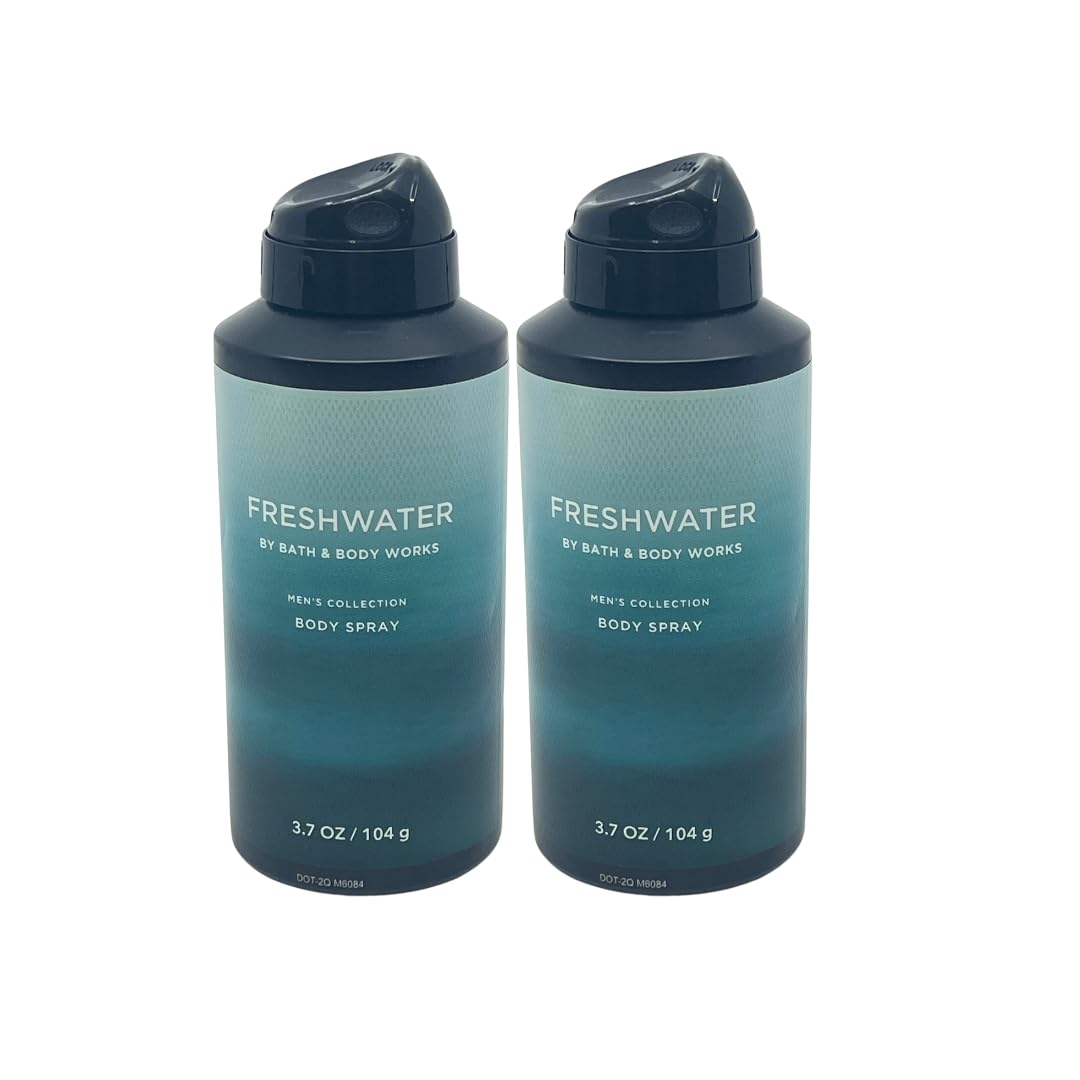 Bath and Body Works Men's Collection Freshwater Deodorizing Body Spray 3.7 Oz. 2 Set. Beauty & Personal Care Bath & Body Works