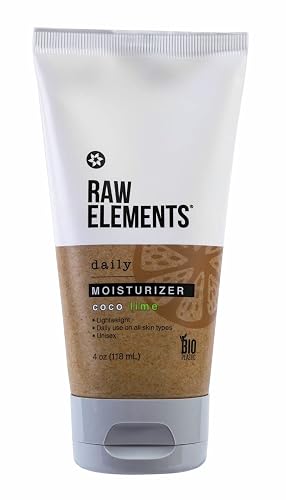 Raw Elements Daily Moisturizing Lotion Coco Lime - Organic Non Toxic Body Lotion, Cocoa Butter, Vitamin E, Reef-Safe, Water Resistant, Bio-Resin Tube Beauty & Personal Care Raw Elements