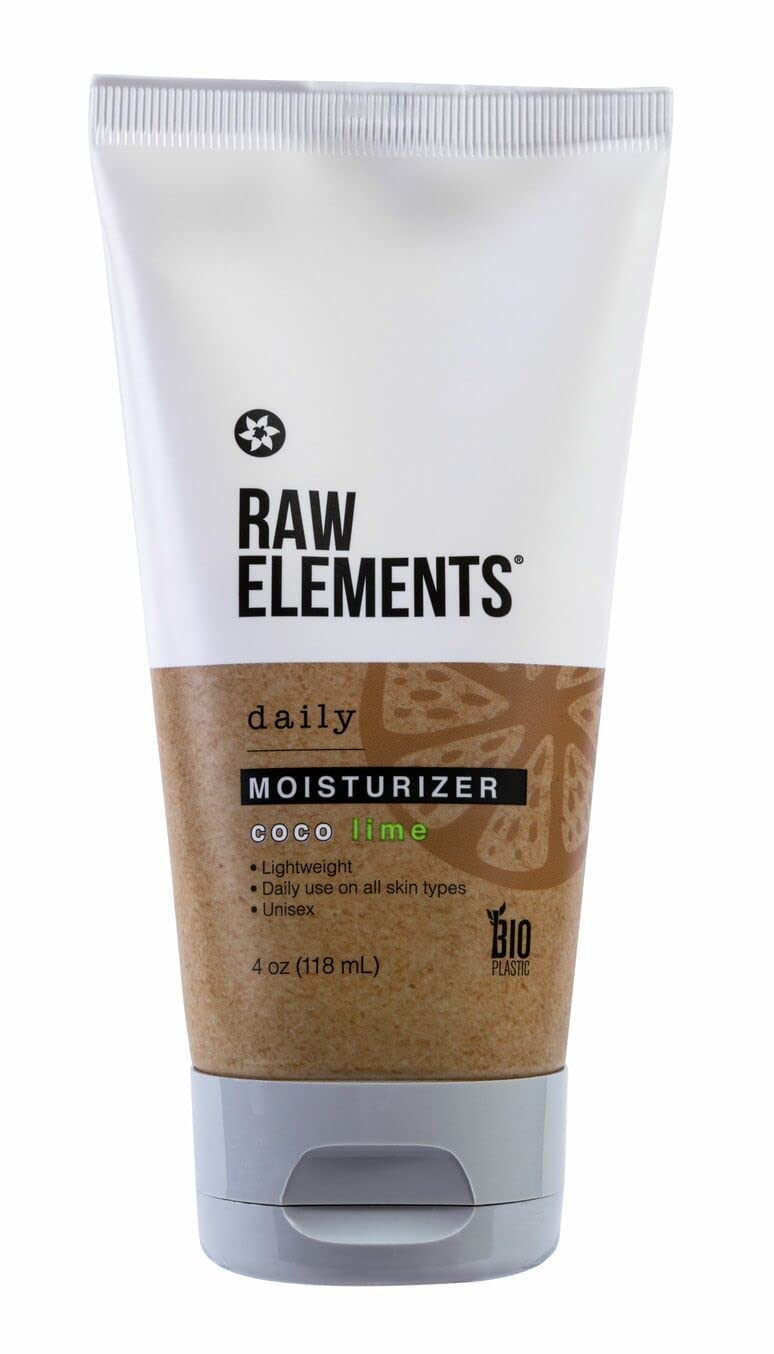 Raw Elements Daily Moisturizing Lotion Coco Lime - Organic Non Toxic Body Lotion, Cocoa Butter, Vitamin E, Reef-Safe, Water Resistant, Bio-Resin Tube Beauty & Personal Care Raw Elements