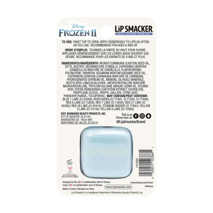Lip Smacker Disney Frozen 2 Cube Keychain Flavored Lip Balm, Elsa, In My Ele-Mint, Clear, For Kids Beauty & Personal Care Lip Smacker