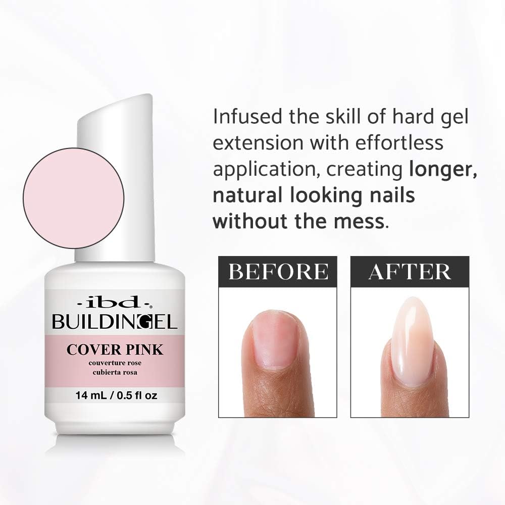 IBD Building Gel, Hard Gel Nail Extension, Cover Pink, 0.5 oz Beauty & Personal Care IBD