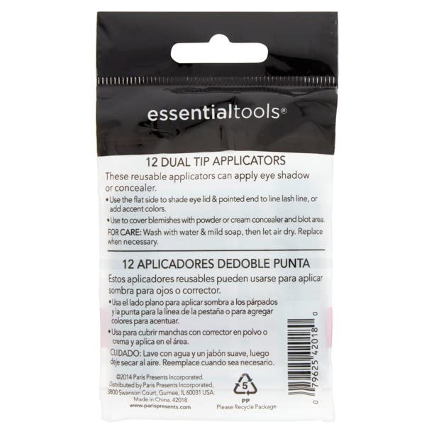Essential Tools 12 Dual Tip Shadow Applicators 42018 Beauty & Personal Care Essential Tools
