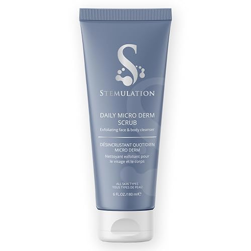 Stemulation Daily Micro Derm Scrub - Gentle Exfoliator Scrub For Face And Body - Aloe Based Antioxidant Complex For Refined Healthy Skin Beauty & Personal Care Stemulation