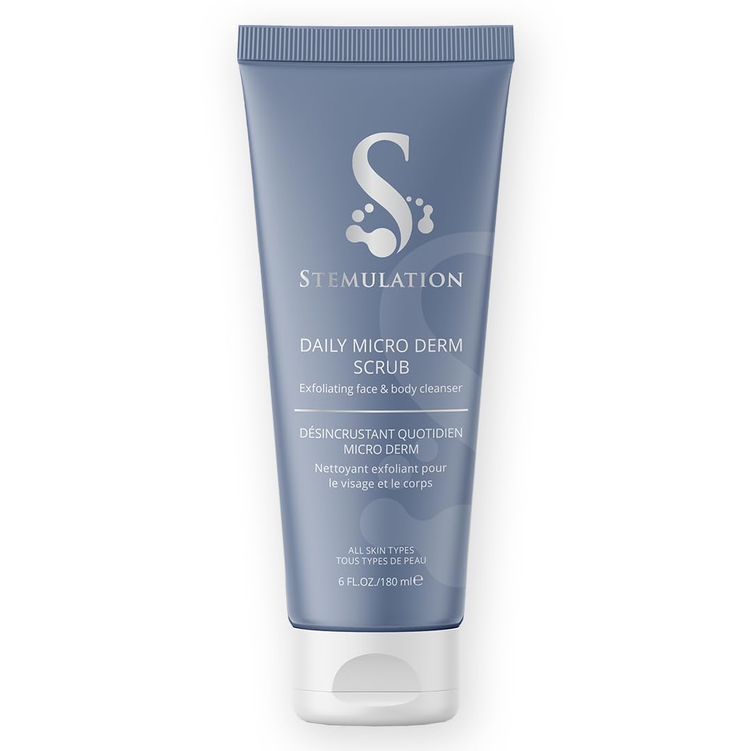 Stemulation Daily Micro Derm Scrub - Gentle Exfoliator Scrub For Face And Body - Aloe Based Antioxidant Complex For Refined Healthy Skin Beauty & Personal Care Stemulation