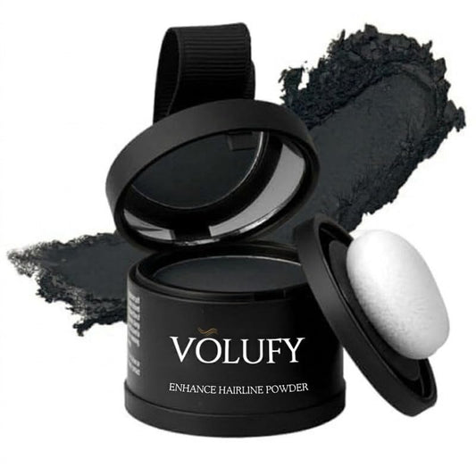 VOLUFY Black Hairline Powder, Hair Fibers for Thinning Hair & Root Cover Beauty & Personal Care VOLUFY