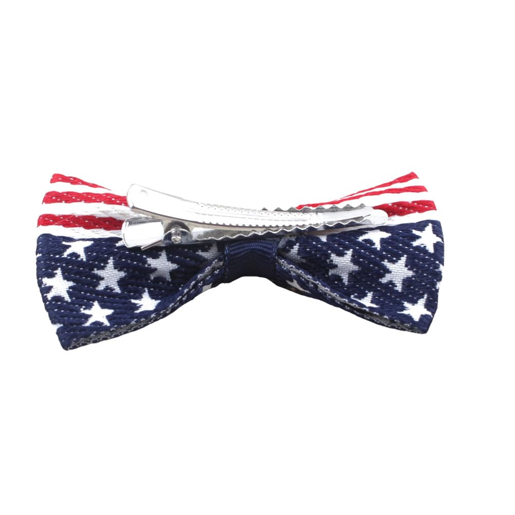 Aysekone 2 Pcs/Pack Girls American Flag Hair Bow Hair Clips Fourth of July Hair Accessories Patriotic Hair Bows Hairgrips Beauty & Personal Care Aysekone