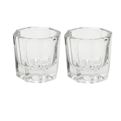 Karlash 2 Nail Art Acrylic Liquid Powder Dappen Dish Nail Crystal Bowl Glass (Dappen Dish) (Pack of 2) Beauty & Personal Care Karlash