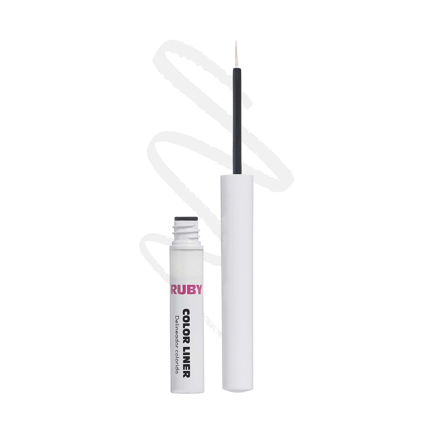 Ruby Kisses Color Liquid Eyeliner Water Resistant Long Lasting Eyeliner 3 ml (0.10 fl.oz.) (White) Beauty & Personal Care Ruby Kisses