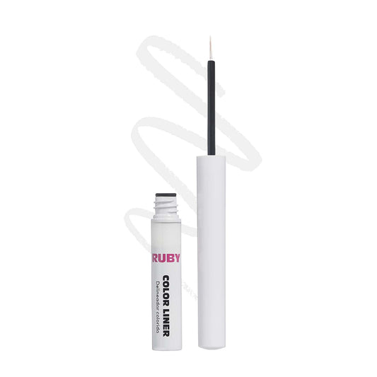 Ruby Kisses Color Liquid Eyeliner Water Resistant Long Lasting Eyeliner 3 ml (0.10 fl.oz.) (White) Beauty & Personal Care Ruby Kisses