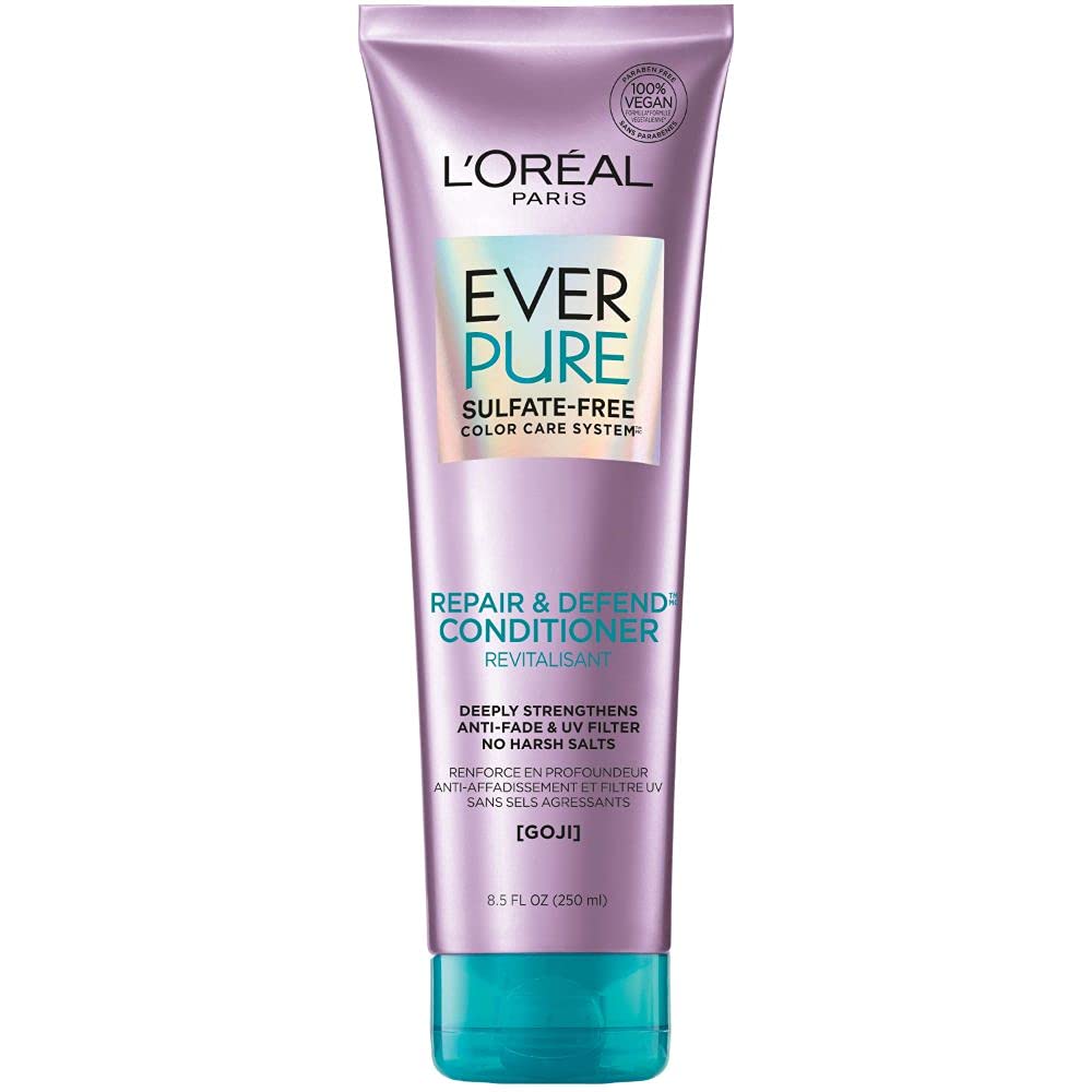 L'Oreal Paris EverPure Repair and Defend Sulfate Free Conditioner for Color-Treated Hair, Strengthens and Repairs Damaged Hair, with Goji, 8.5 Fl; Oz Beauty & Personal Care L'Oreal Paris