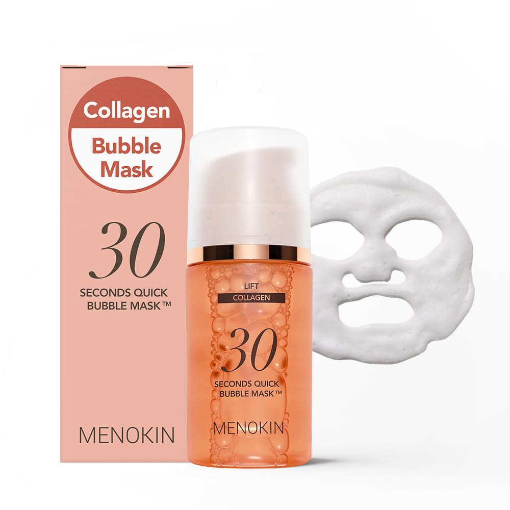 MENOKIN 30 Seconds Quick Bubble Mask [LIFT] - [Collagen] & Niacinamide in Micro-bubbles for Anti Aging, Boost Elasticity, Fine Lines, Korean Glass Beauty and Personal Care MENOKIN